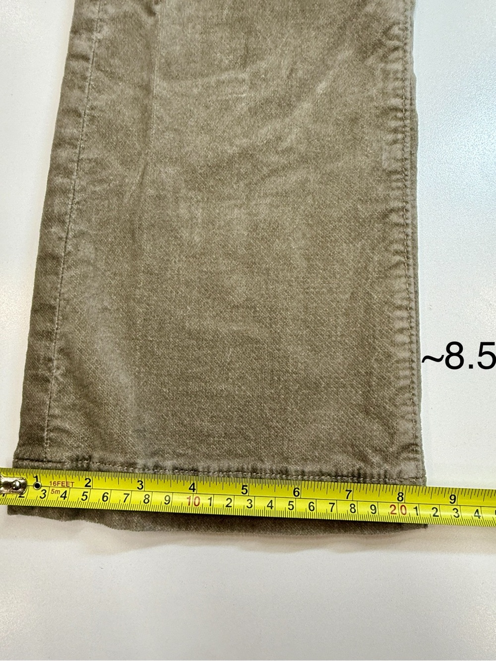 LOFT Velvet Touch Kick Flare Pants, Size 4/27 Taupe Button Fly Stretch - Picture 7 of 13